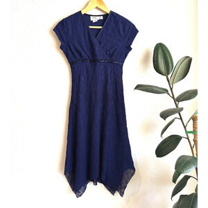 VTG Y2K Jody of California Babydoll Dress S/M? Fairy Romantic Whimsy Blue HOCO